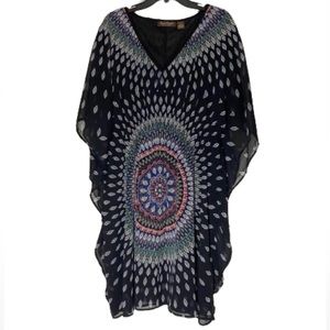 Speed Control New York Multi Colored V-neck Dress Sz 1X